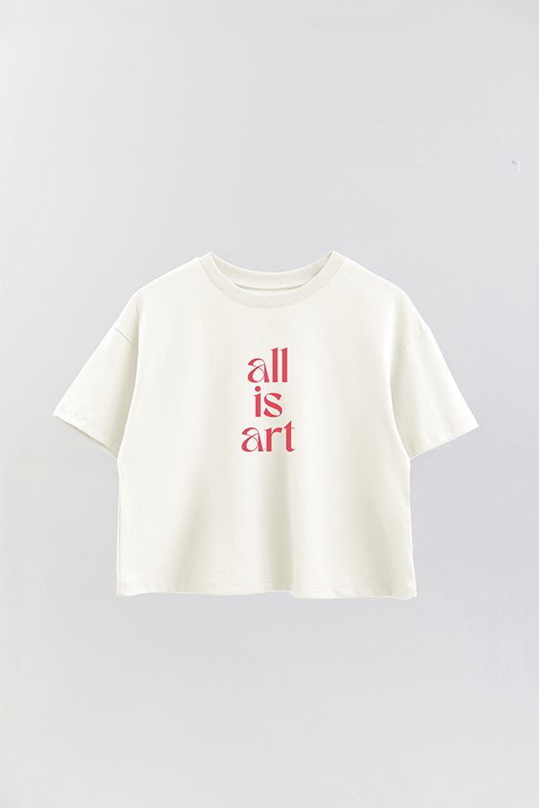 REMERA CROP ESTAMPADA RED ALL IS ART