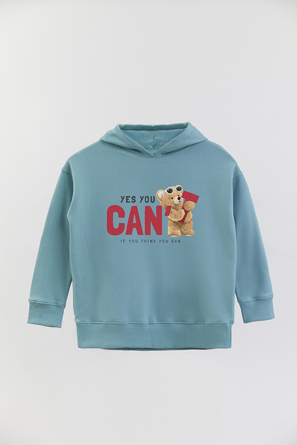 HOODIE RUSTICO BOY TEDDY YES YOU CAN