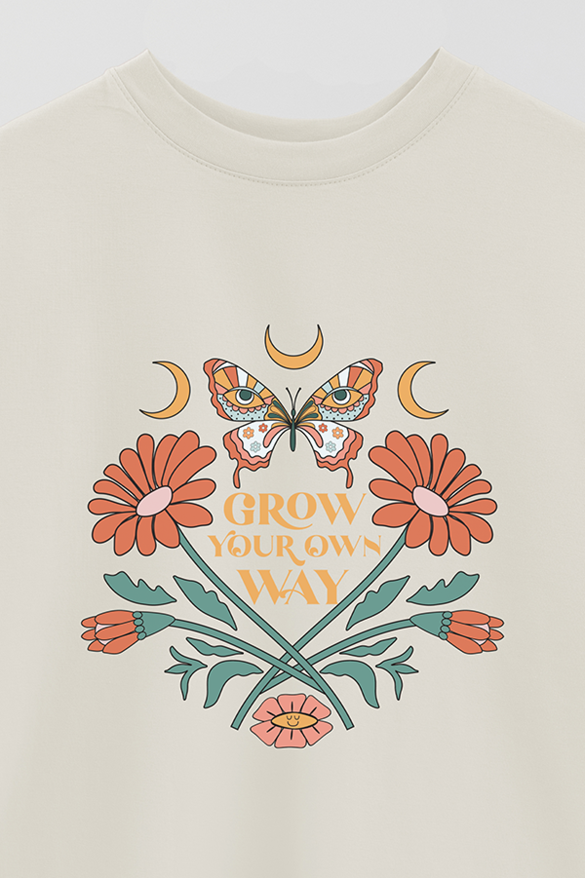 REMERA OVER ESTAMPADA BH2 GROW YOUR OWN WAY