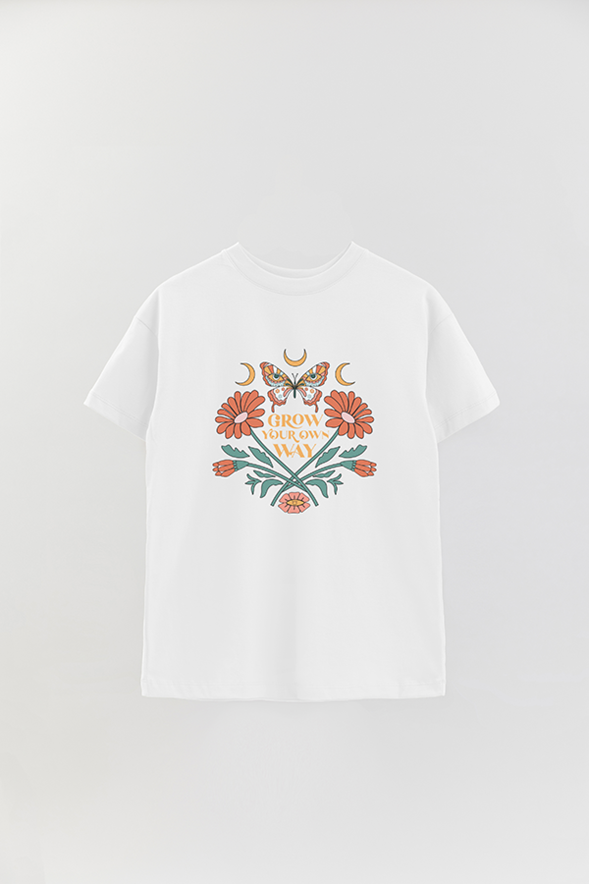 REMERA OVER ESTAMPADA BH2 GROW YOUR OWN WAY