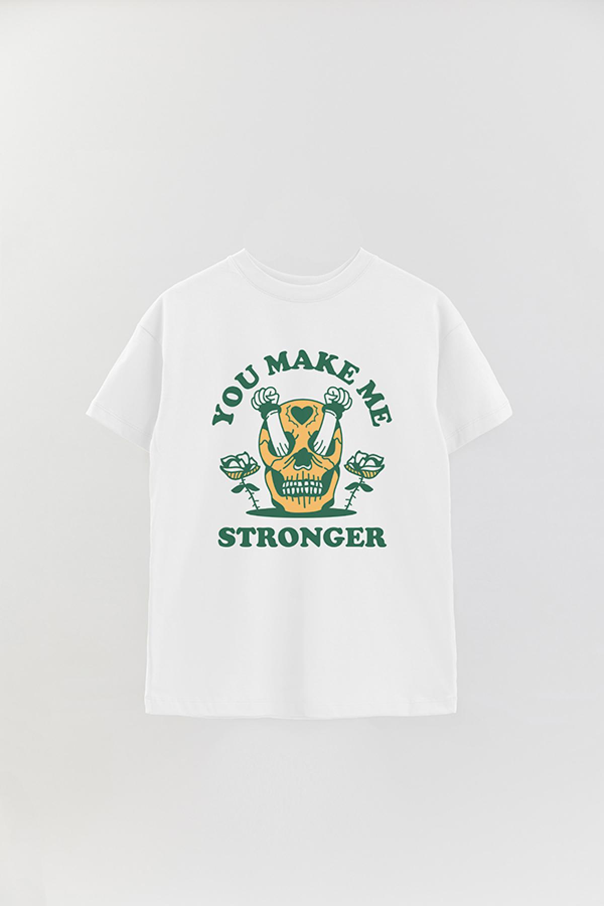 REMERA OVER ESTAMPADA GR YOU MAKE ME STRONGER