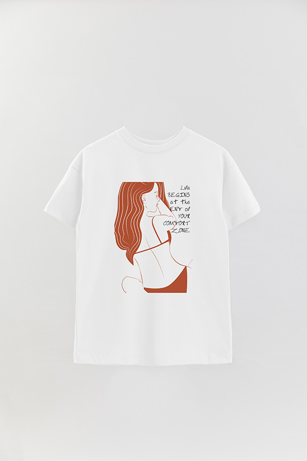 REMERA OVER ESTAMPADA LIFE BEGINS