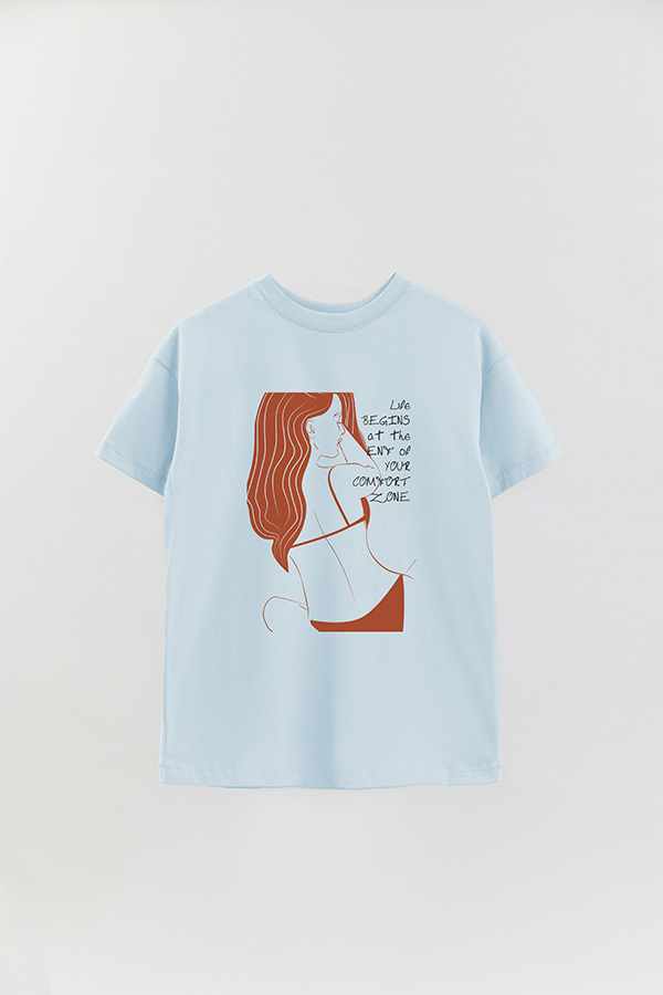 REMERA OVER ESTAMPADA LIFE BEGINS