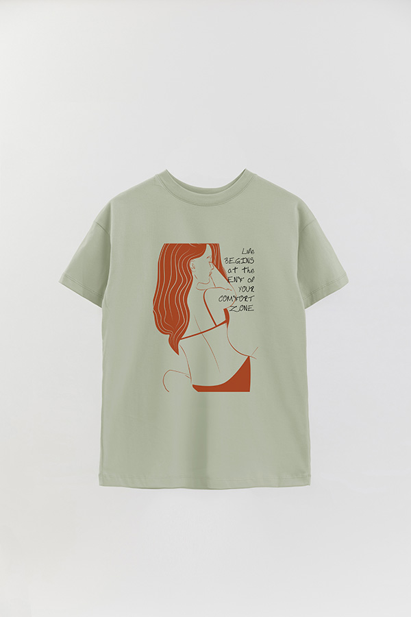 REMERA OVER ESTAMPADA LIFE BEGINS
