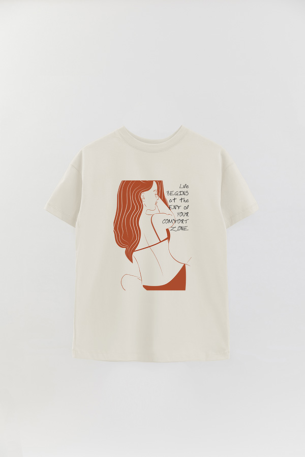 REMERA OVER ESTAMPADA LIFE BEGINS
