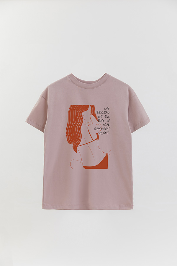 REMERA OVER ESTAMPADA LIFE BEGINS