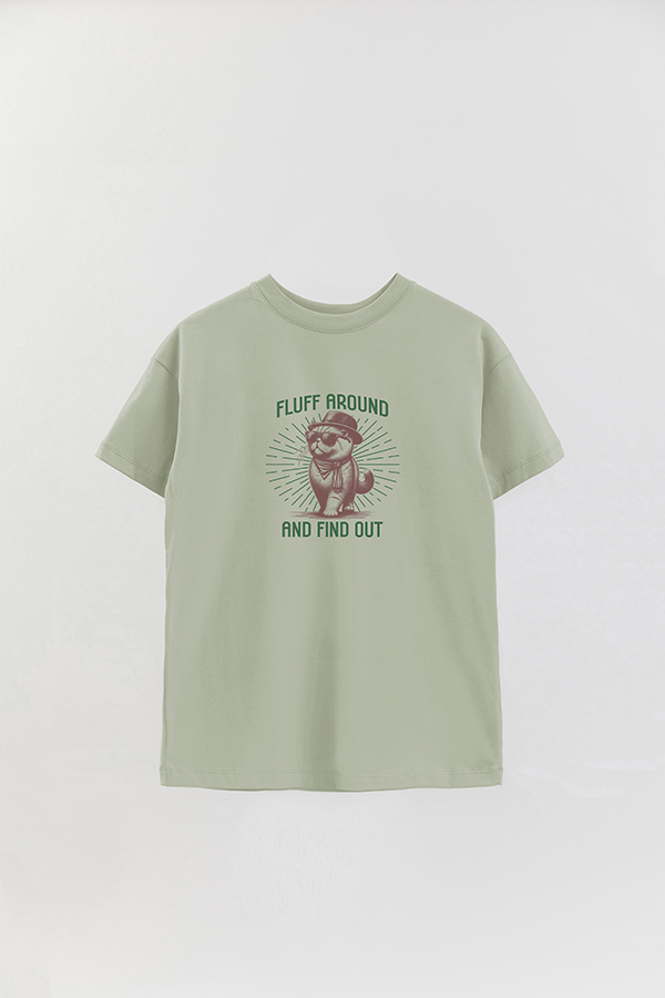 REMERA OVER ESTAMPADA CAT FIND OUT