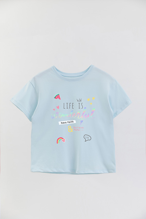 REMERA GIRL OVER LIFE IS WONDERFUL