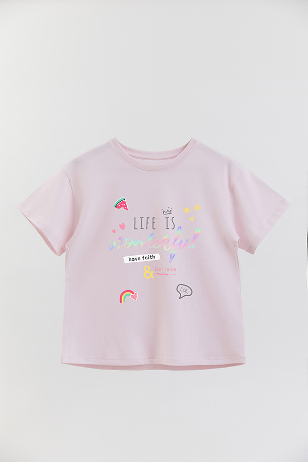 REMERA GIRL OVER LIFE IS WONDERFUL