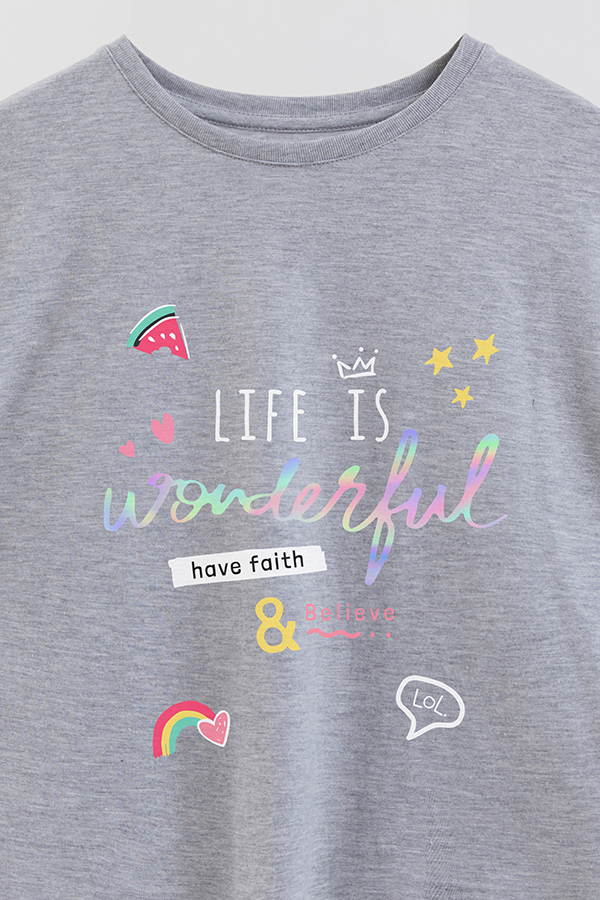 REMERA GIRL OVER LIFE IS WONDERFUL