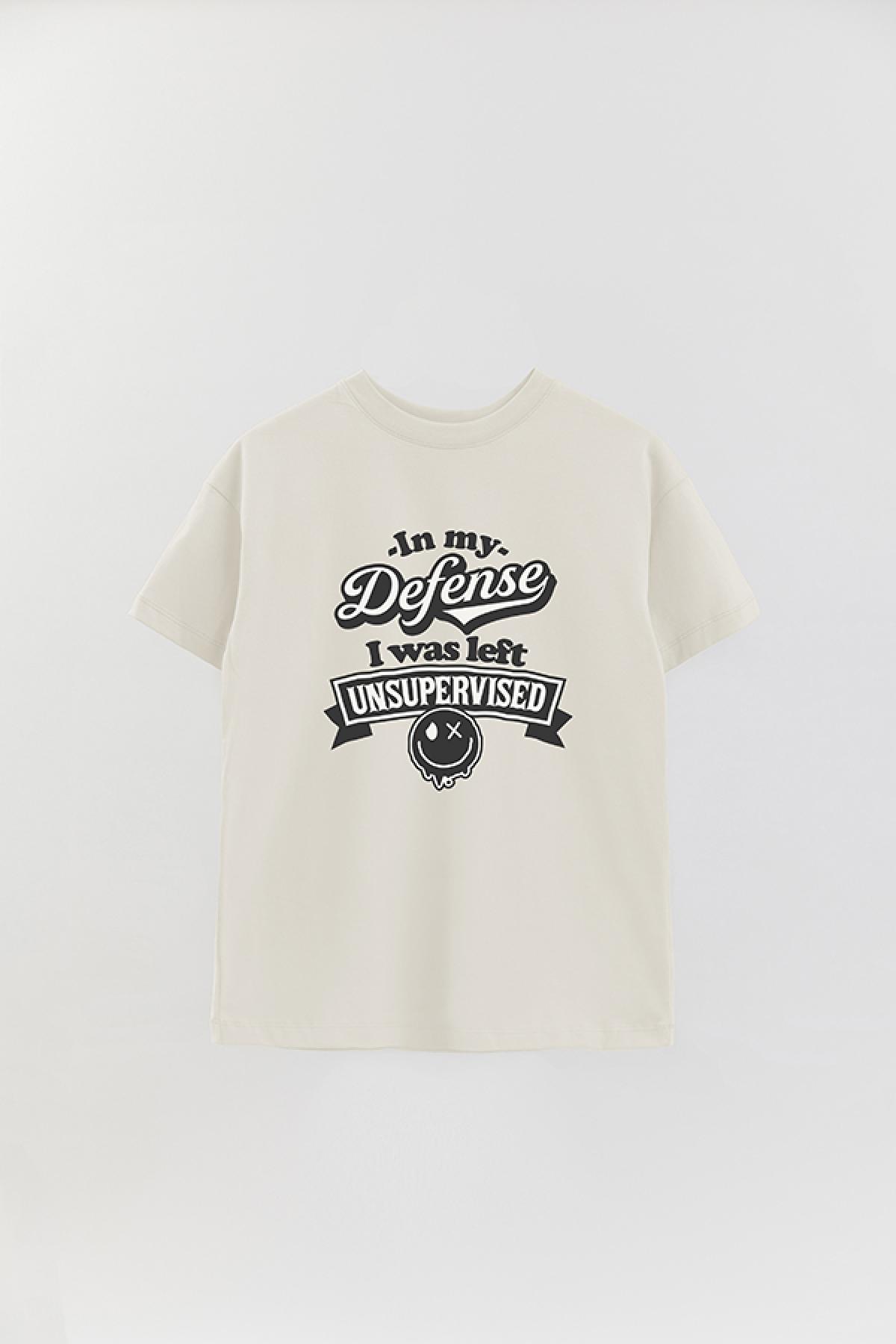 REMERA OVER ESTAMPADA LV5 IN MY DEFENSE