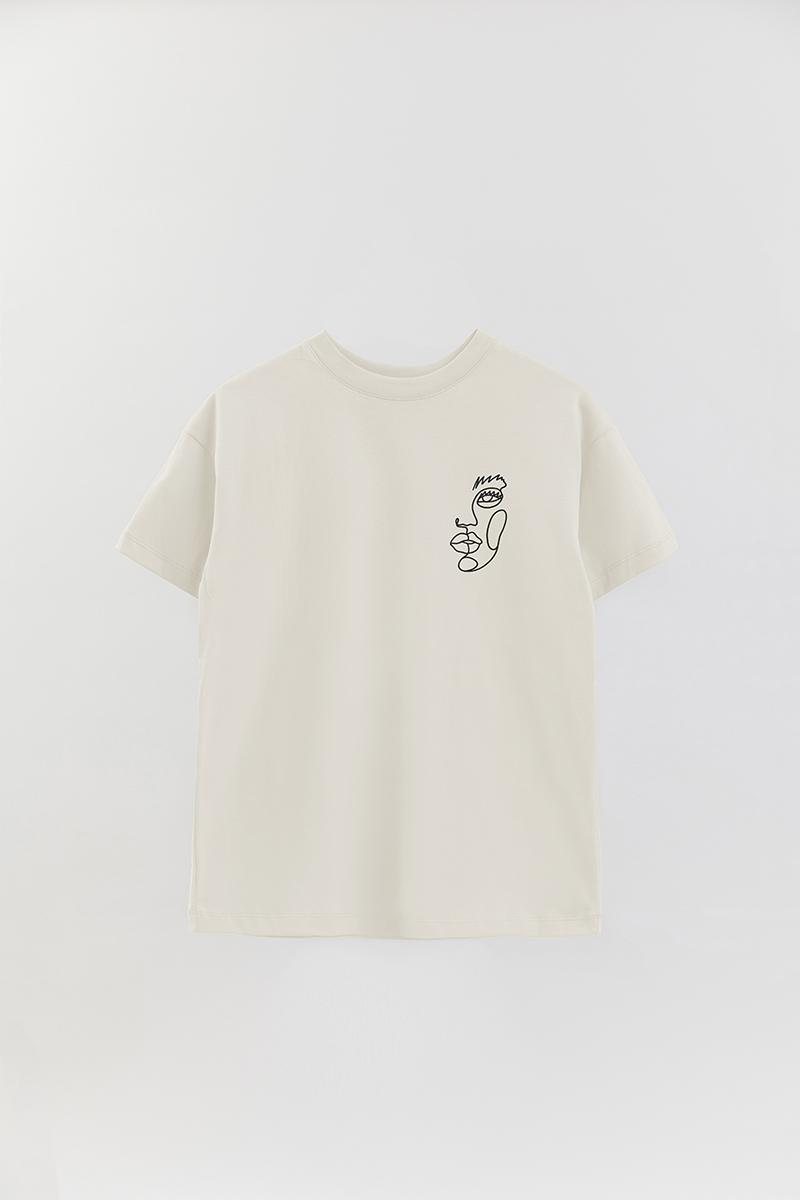 REMERA OVER ESTAMPADA UNISEX FACE 2