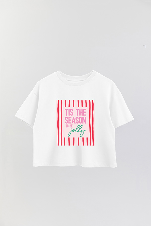 REMERA CROP TIS THE SEASON