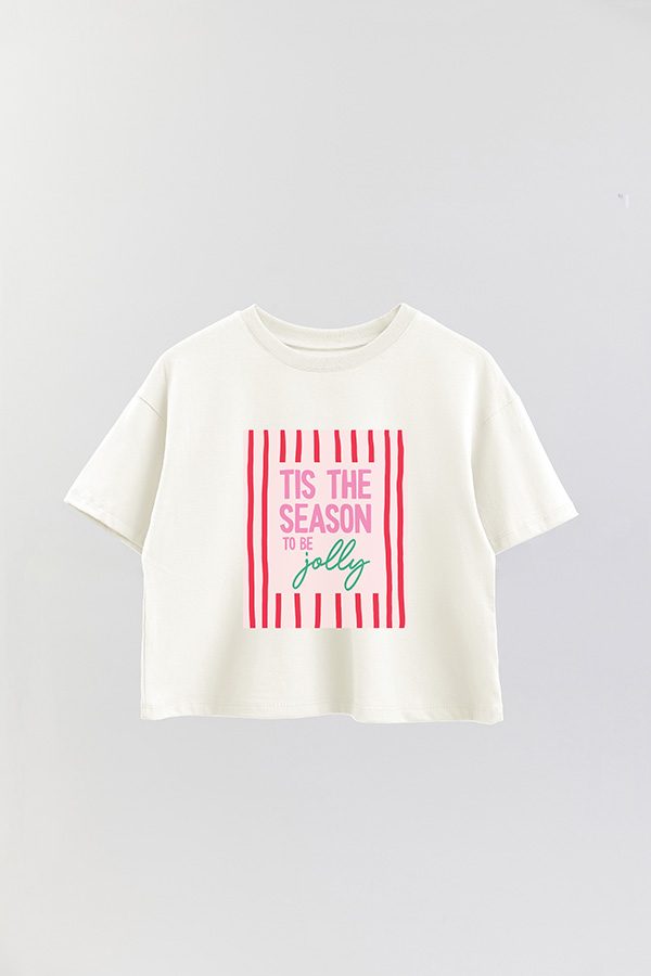 REMERA CROP TIS THE SEASON