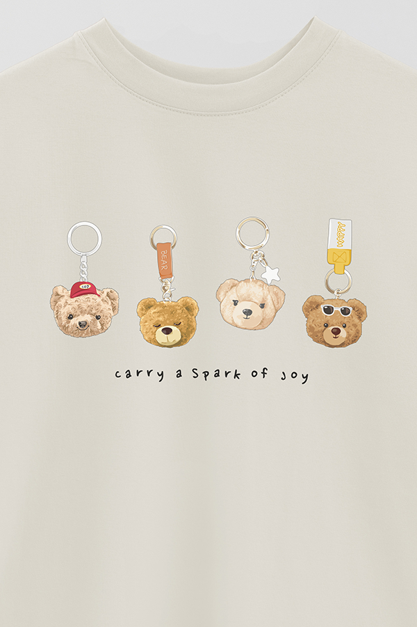 REMERA OVER ESTAMPADA UNISEX TEDDY CARRY
