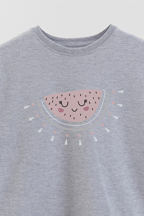 REMERA BASIC GIRL CUTE FRUITS WATERMELON SUN
