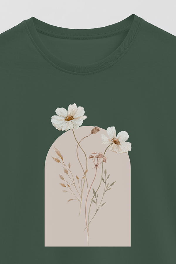 REMERA BASICA ESTAMPADA FLORAL ARCH 6