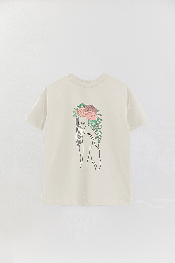 REMERA OVER ESTAMPADA W LINE ART6
