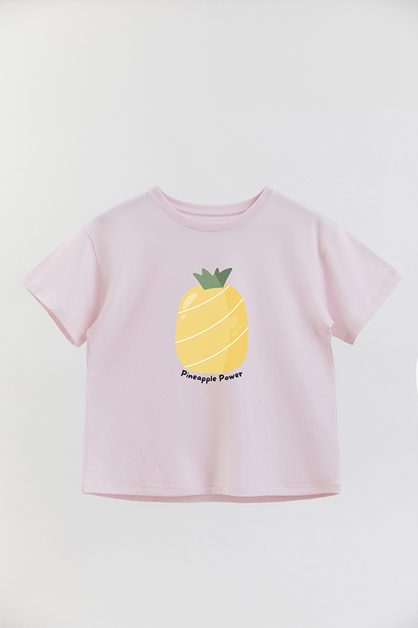 REMERA GIRL OVER FRUITS PINAPPLE POWER