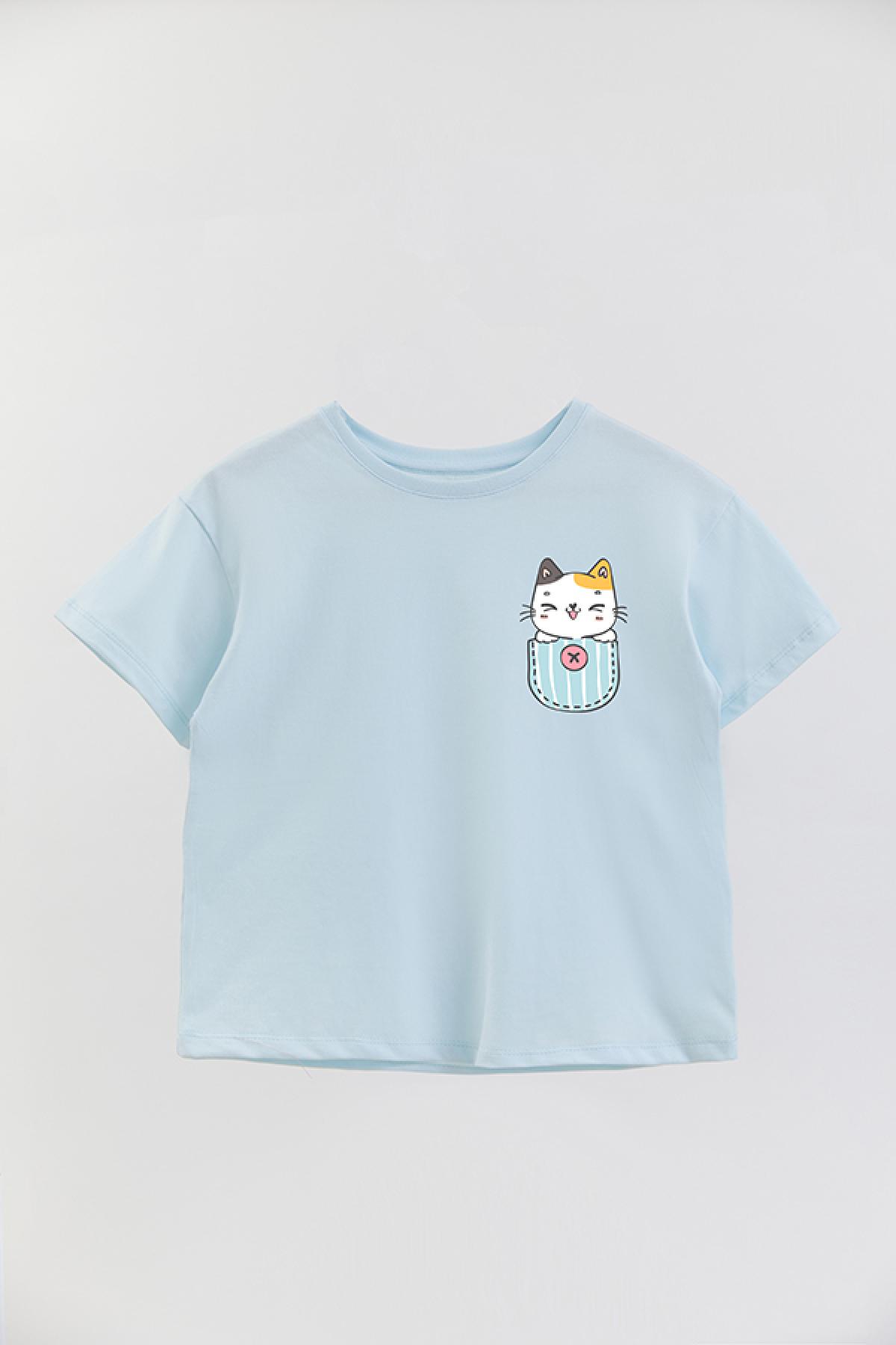 REMERA GIRL OVER CAT POCKET 1