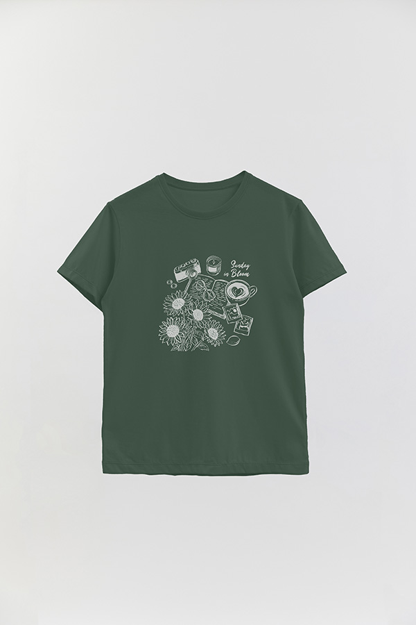 REMERA BASICA ESTAMPADA HD SUNDAY IN BLOOM
