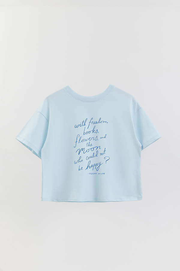 REMERA CROP ESTAMPADA PINK OSCAR WILDE