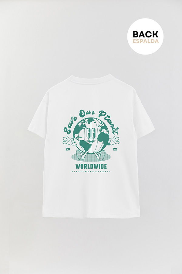 REMERA OVER FB CARTOON SAVE OUR PLANET