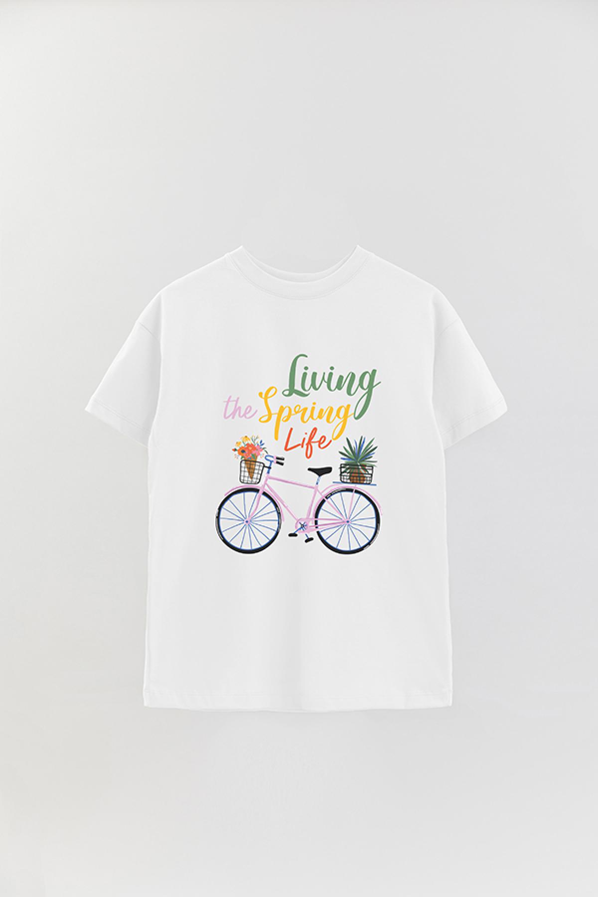 REMERA OVER ESTAMPADA SPR LIVING THE SPRING LIFE