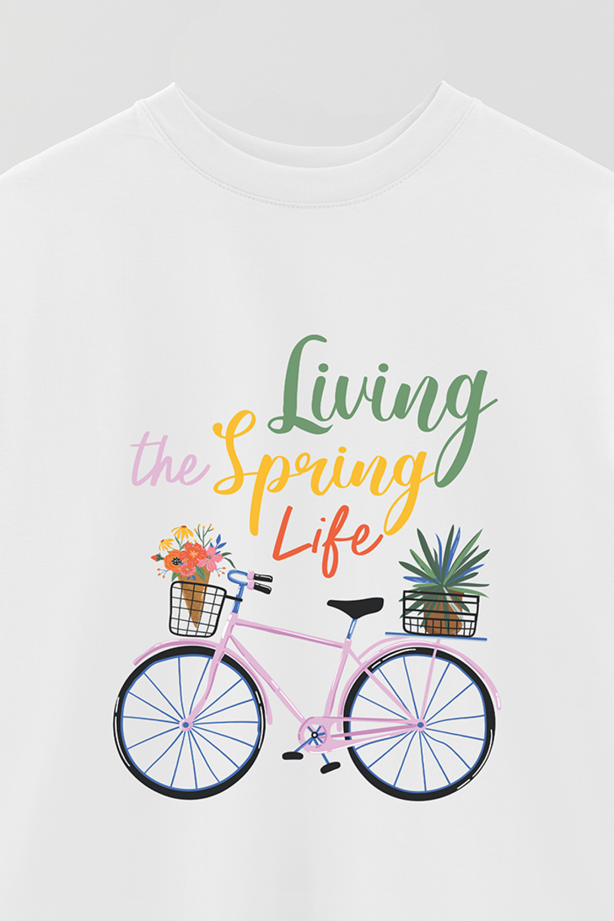 REMERA OVER ESTAMPADA SPR LIVING THE SPRING LIFE