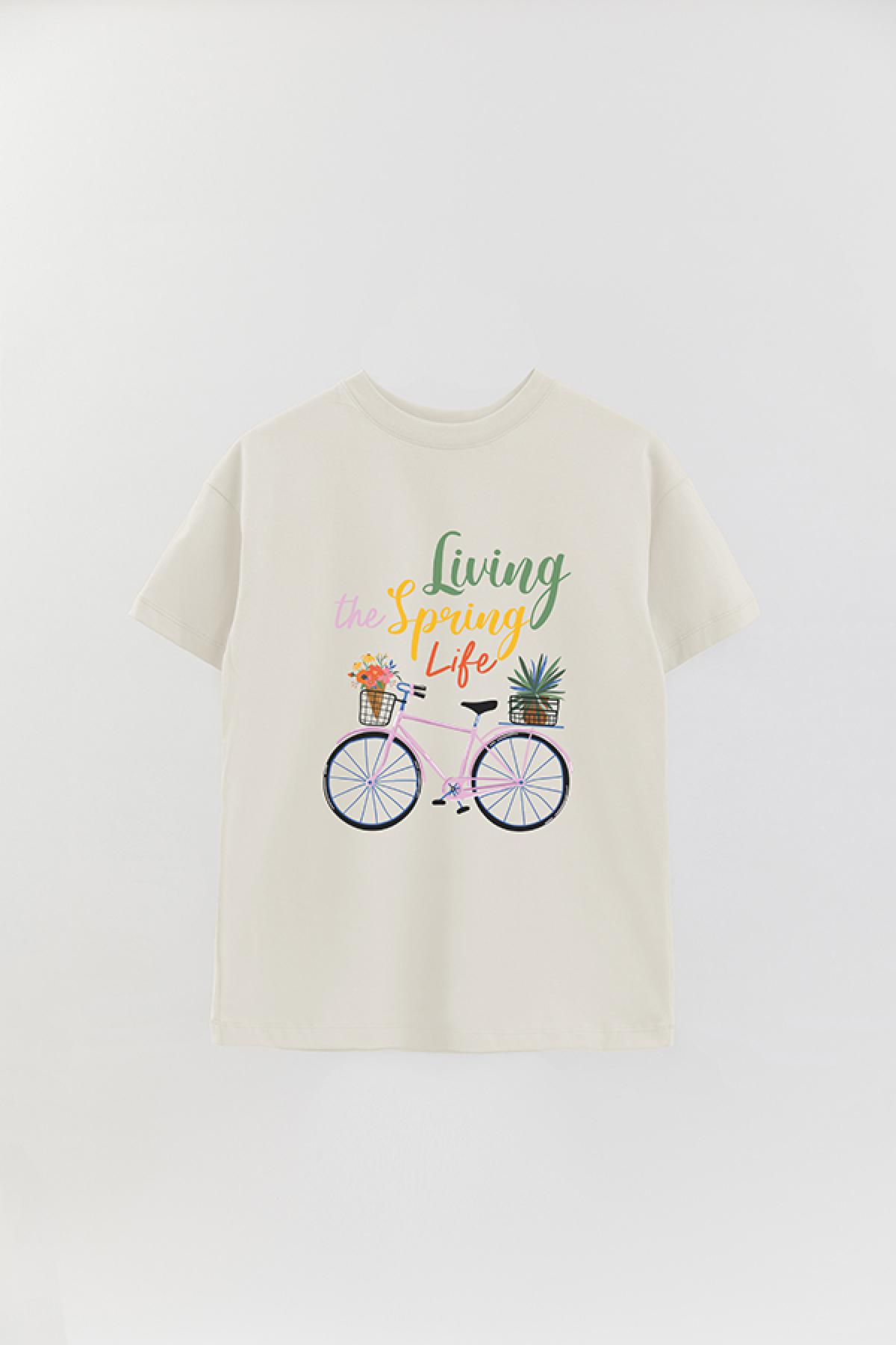 REMERA OVER ESTAMPADA SPR LIVING THE SPRING LIFE