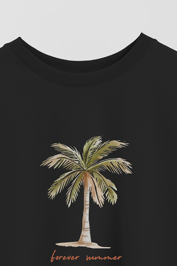 REMERA CROP ESTAMPADA COASTAL FOREVER SUMMER