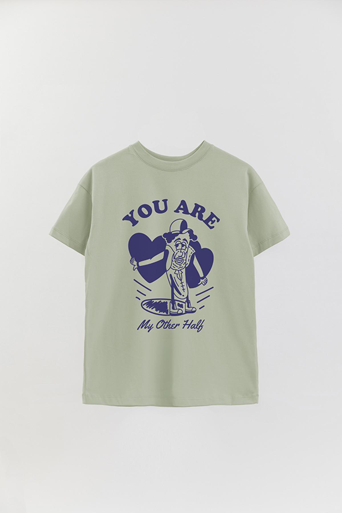 REMERA OVER ESTAMPADA GR YOU ARE MY OTHER HALF