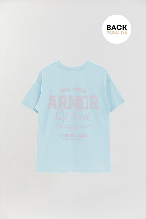 REMERA OVER ESTAMPADA UNISEX ESPALDA ARMOR