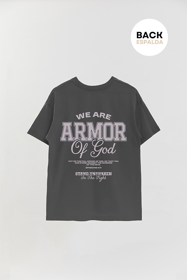 REMERA OVER ESTAMPADA UNISEX ESPALDA ARMOR