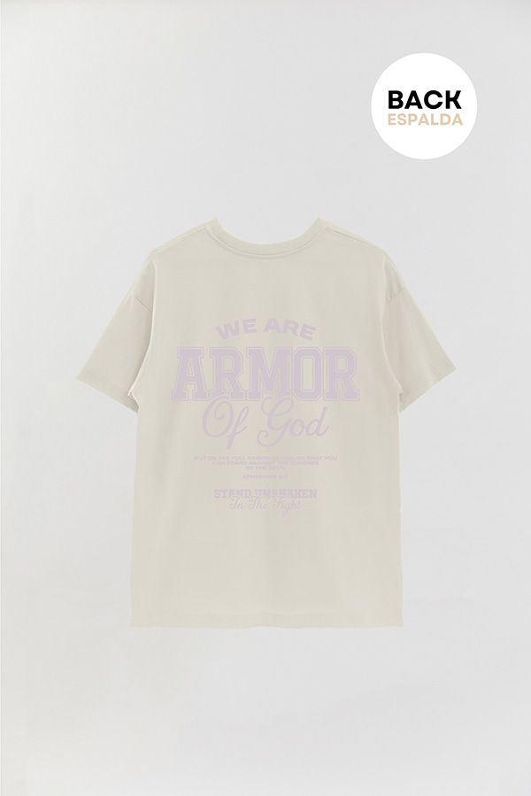 REMERA OVER ESTAMPADA UNISEX ESPALDA ARMOR
