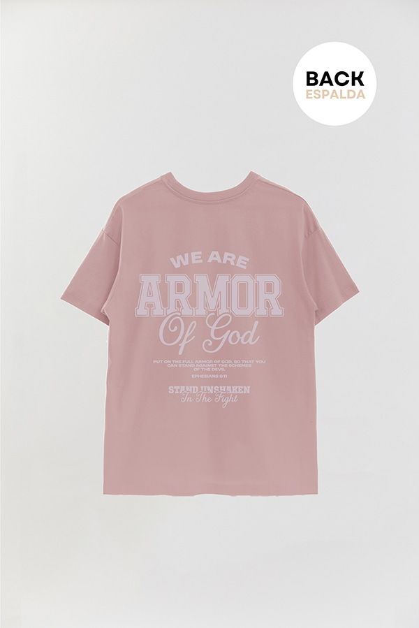 REMERA OVER ESTAMPADA UNISEX ESPALDA ARMOR