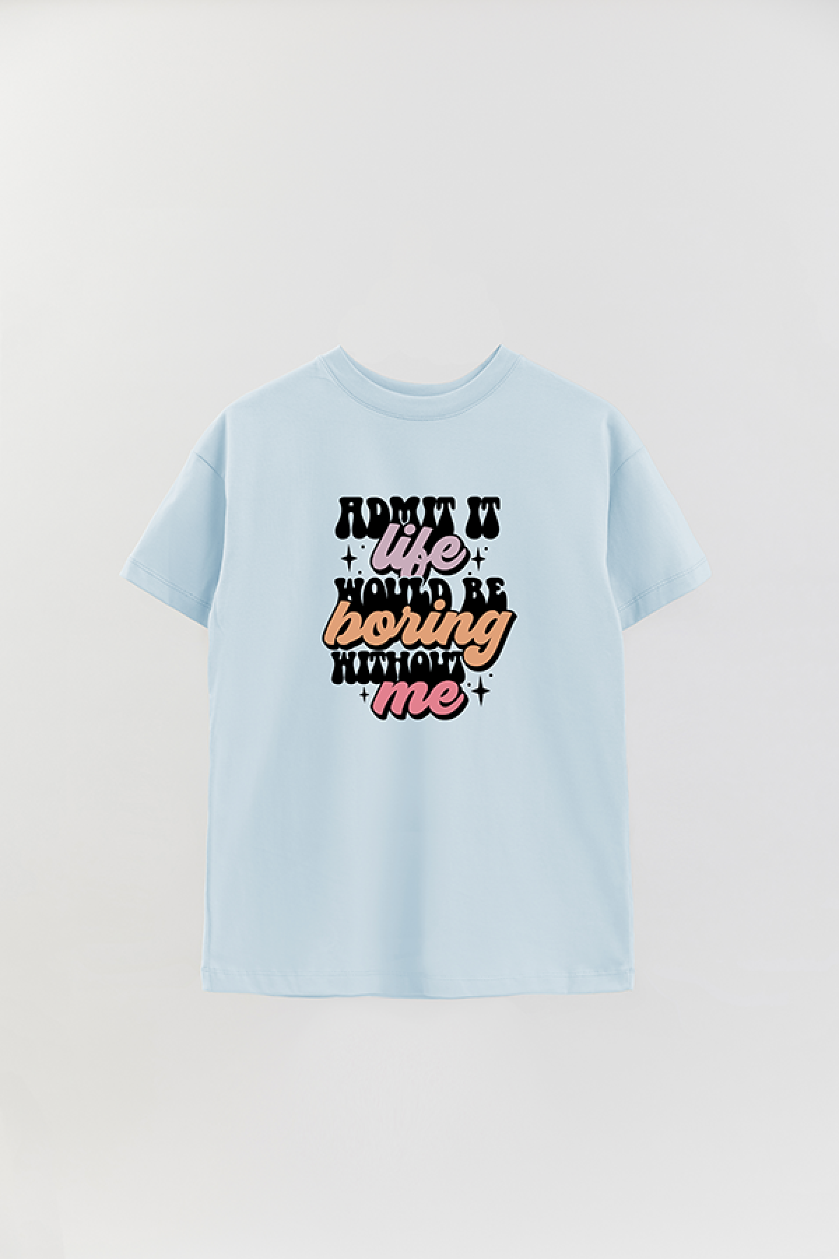 REMERA OVER ESTAMPADA LV5 ADMIT IT