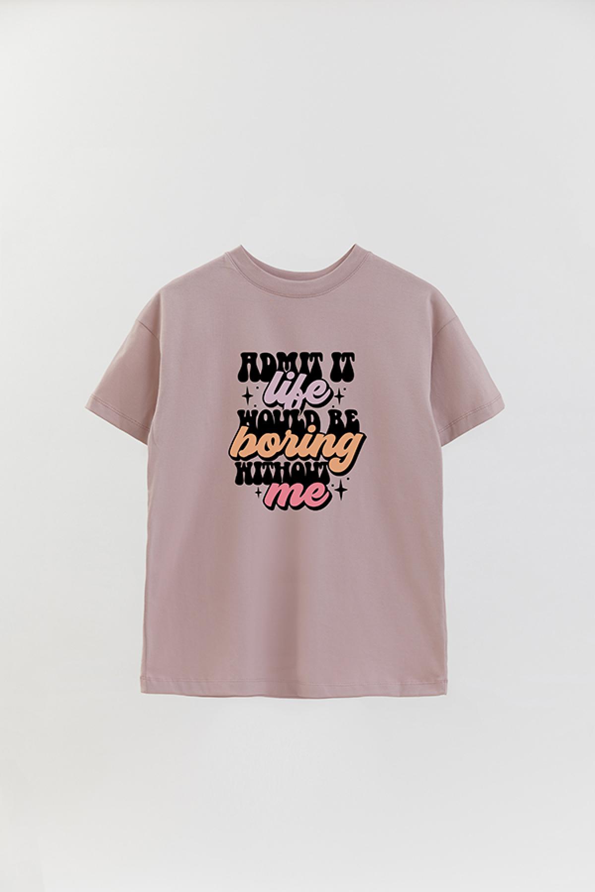 REMERA OVER ESTAMPADA LV5 ADMIT IT