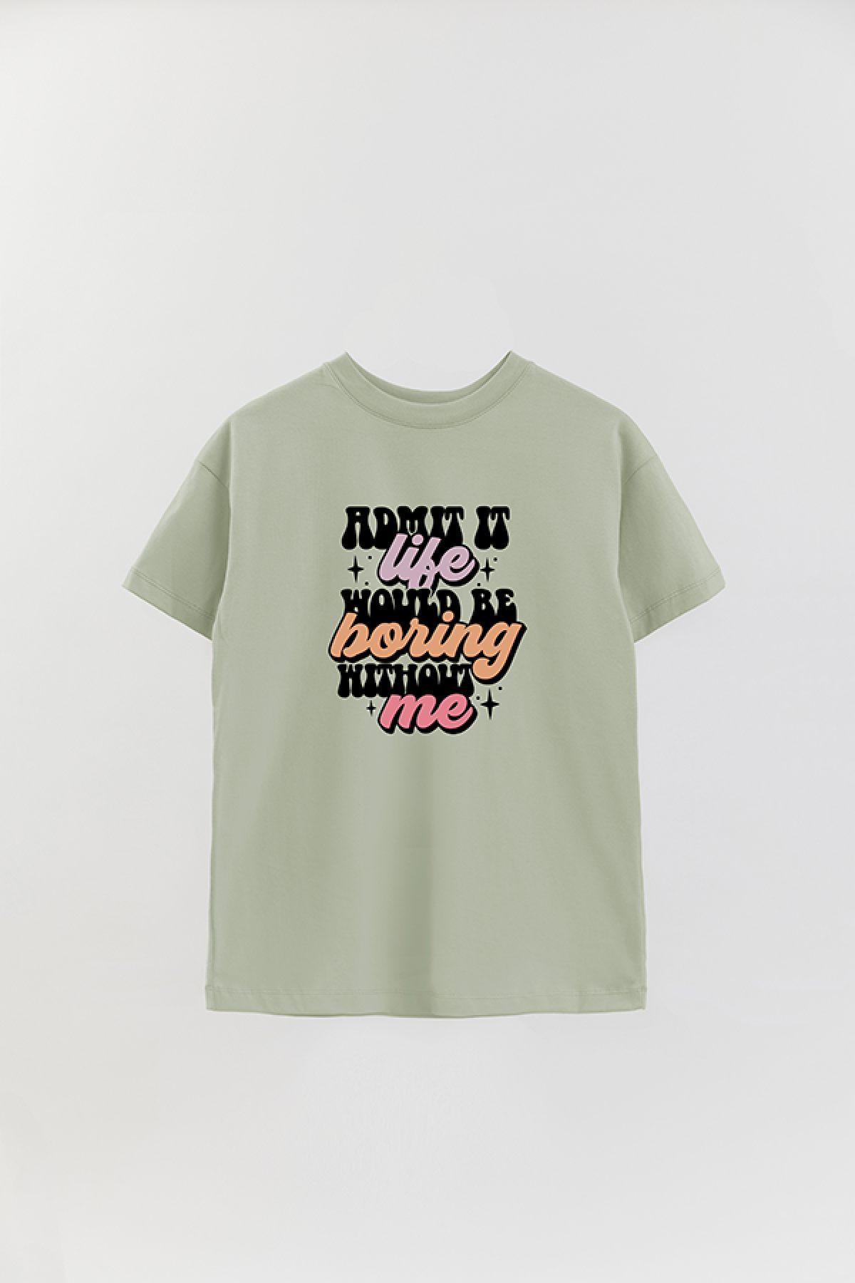 REMERA OVER ESTAMPADA LV5 ADMIT IT
