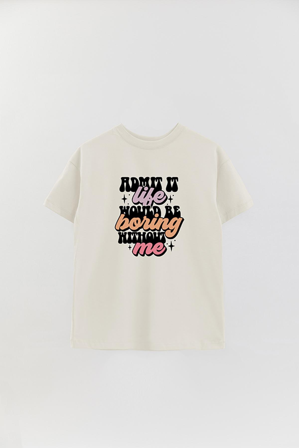REMERA OVER ESTAMPADA LV5 ADMIT IT