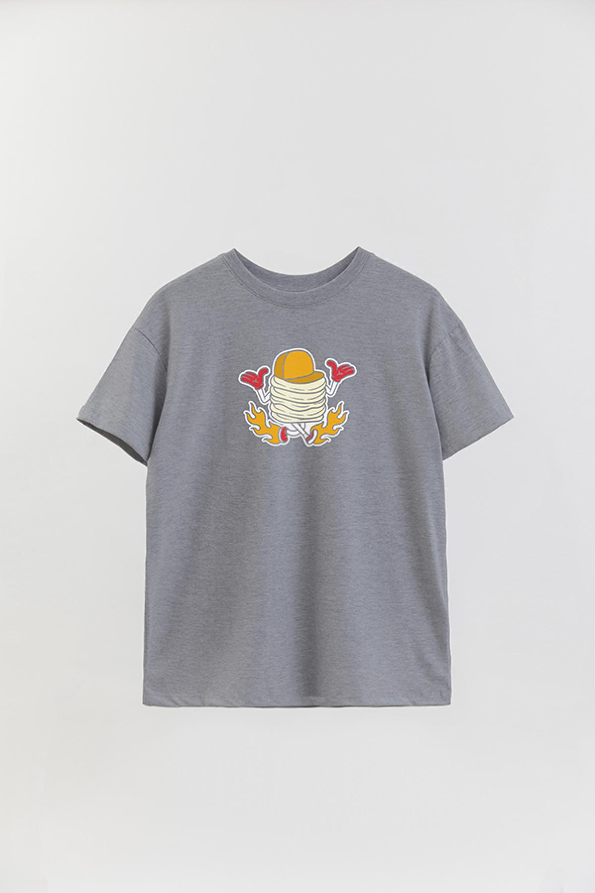 REMERA OVER ESTAMPADA JF PANCAKE ON FIRE