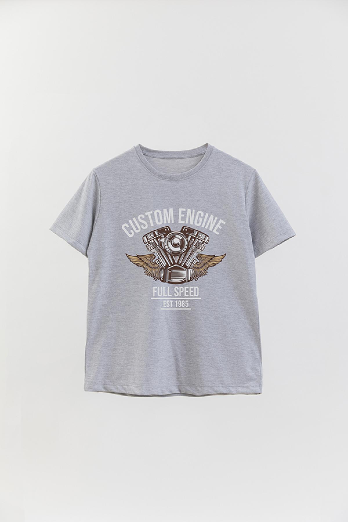 REMERA BASICA ESTAMPADA CR CUSTOM ENGINE