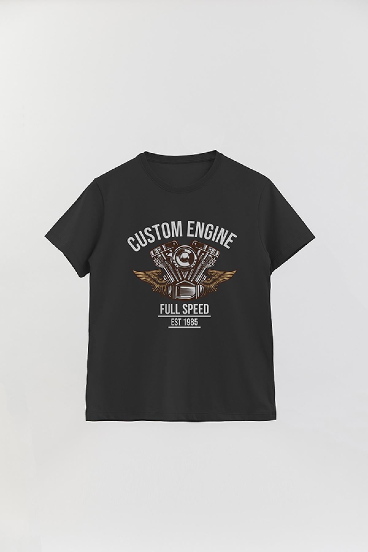 REMERA BASICA ESTAMPADA CR CUSTOM ENGINE
