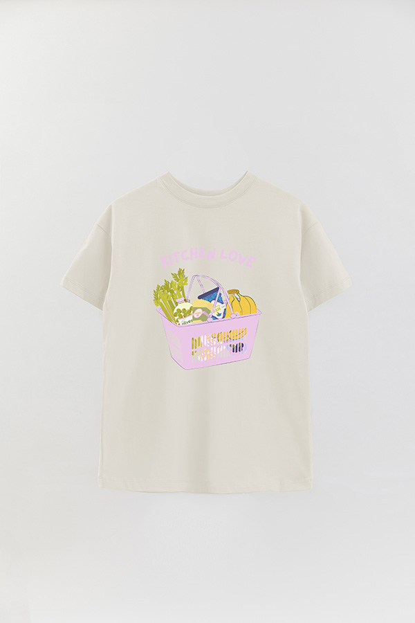 REMERA OVER ESTAMPADA KITCHEN LOVE