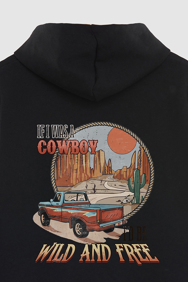 HOODIE ESTAMPADO WESTERN WILD AND FREE