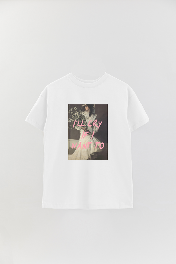 REMERA OVER ESTAMPADA ART COLLECTION 93 I'LL CRY IF I WANT TO