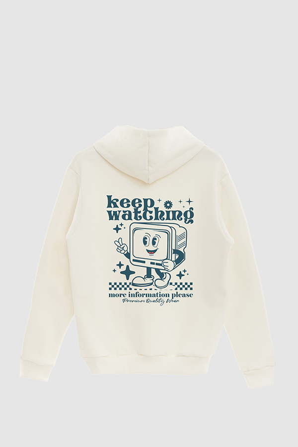 HOODIE ESTAMPADO CARTOON ILLUSTRATION KEEP WATCHING