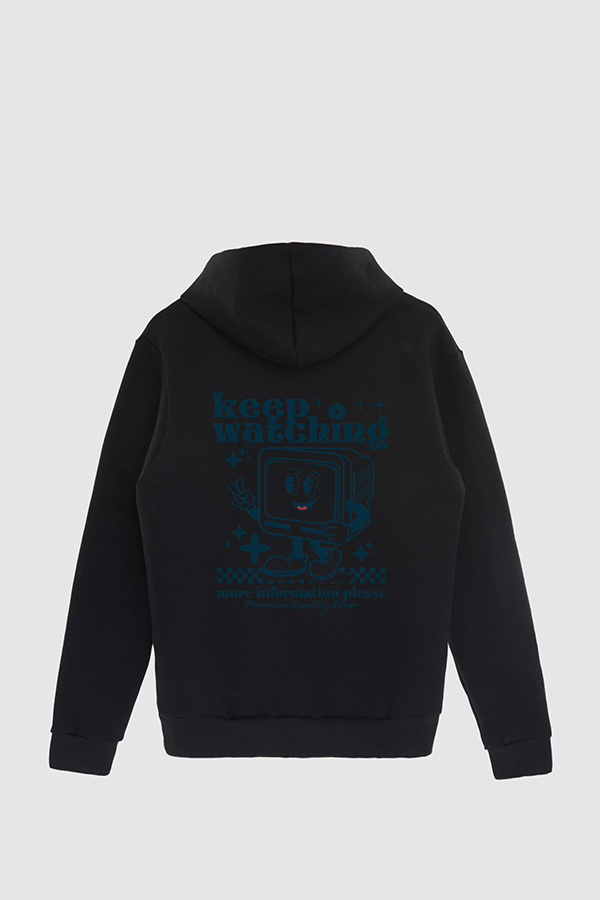HOODIE ESTAMPADO CARTOON ILLUSTRATION KEEP WATCHING