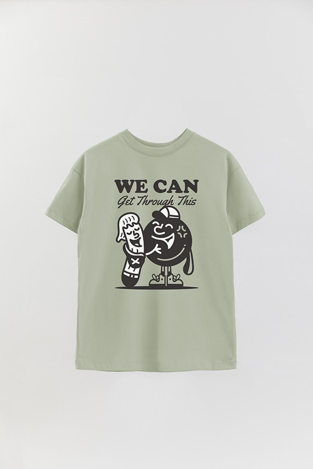 REMERA OVER ESTAMPADA WE CAN GET THROUGH THIS