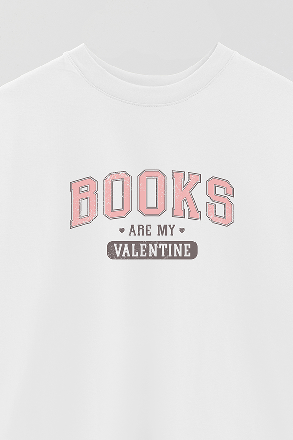 REMERA OVER MY VALENTINE BOOKS